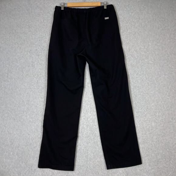 FIGS Pisco Basic Scrub Pants Men's Size L in Black Elastic Waistband Drawcord - Picture 5 of 9